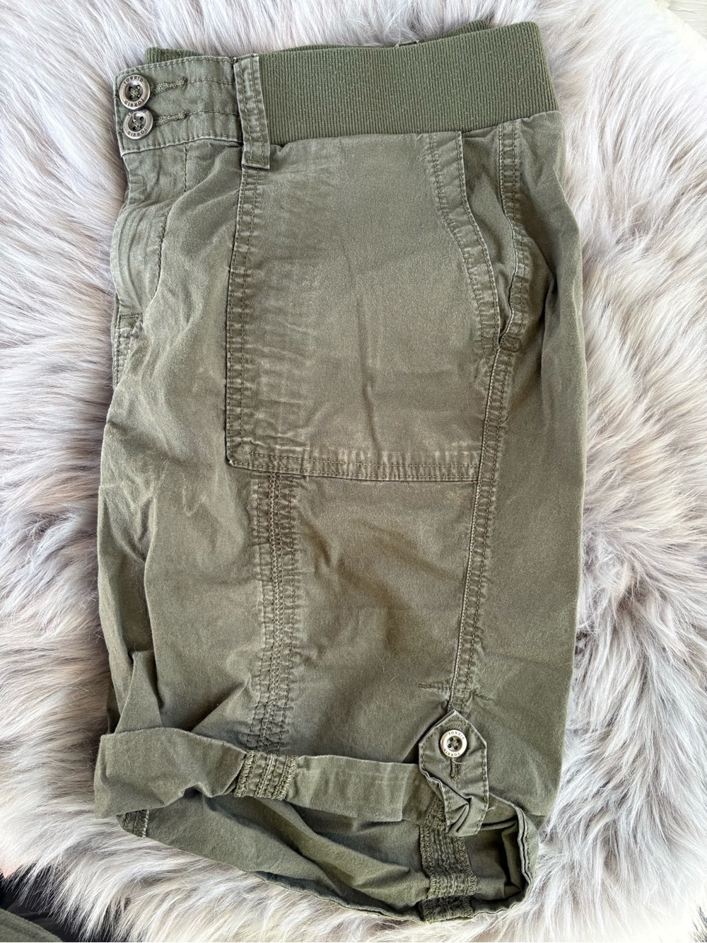 torrid Olive Utility Cargo Bermuda Shorts